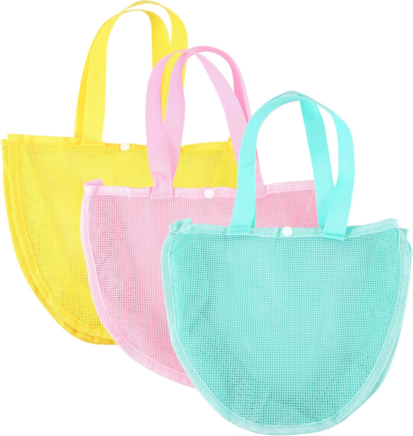 Picture of  Kaipeia 3pcs Beach Toy Shell Bag, Kids Beach Toy Mesh Sea Shell Bag Beach Toys Children's Beach Essential Treasure Bag Collecting Bag Pool Bag Storage Bag for Holding Shells