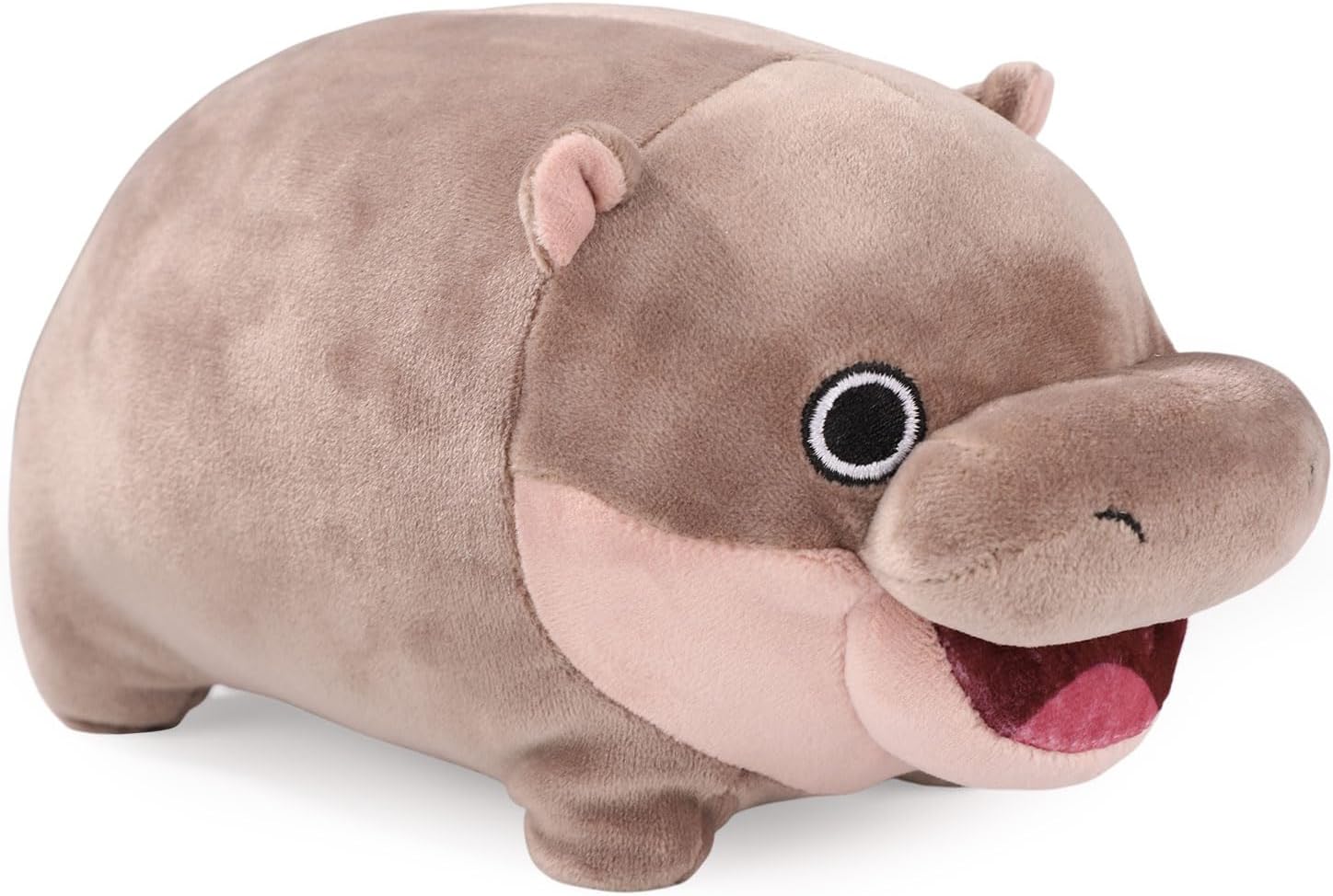 Picture of Positive lasuroa Pygmy Hippo Toy, 8.66x4.72in PP Cotton Baby Pygmy Moo Deng Plush Cute Animal Plush Pygmy Hippo Stuffed Animal for Home Decor Birthday Gift Festive Gift