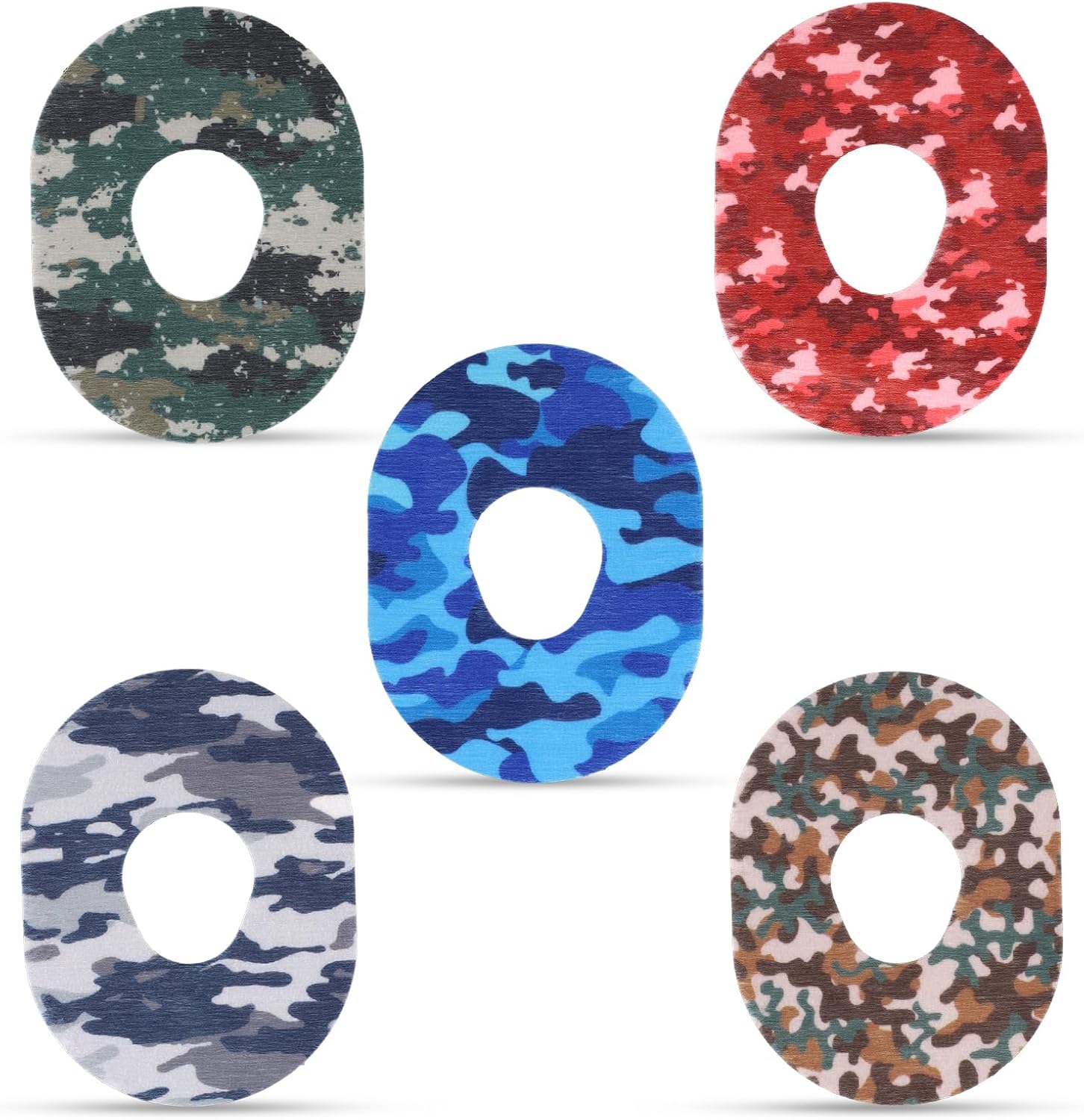 Picture of 25pcs Adhesive Patch for Dexcom G7, Camouflage Adhesive Patches Waterproof & Sweatproof Sensor Cover Stickers Adhesive Tape Compatible with Dexcom G7 Over Patch (5 Styles)