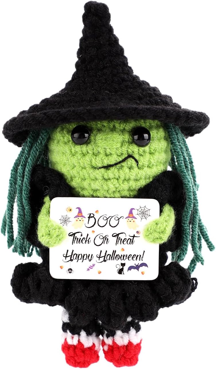 Picture of TOYMIS Halloween Witch Crochet Doll, Knitted Witch for Halloween Party Decoration Favor
